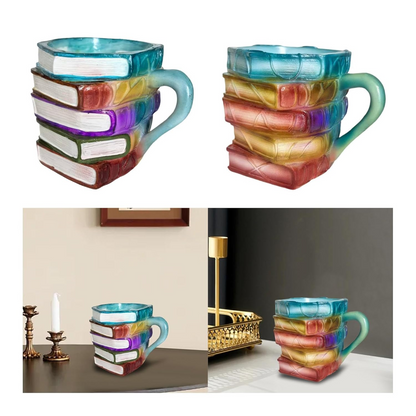 LITERIVA – Glass Book Mug Literary Style Coffee Cup