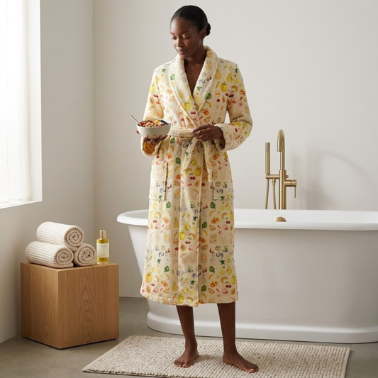 FLORALUXE – Floral Shawl Collar Bathrobe