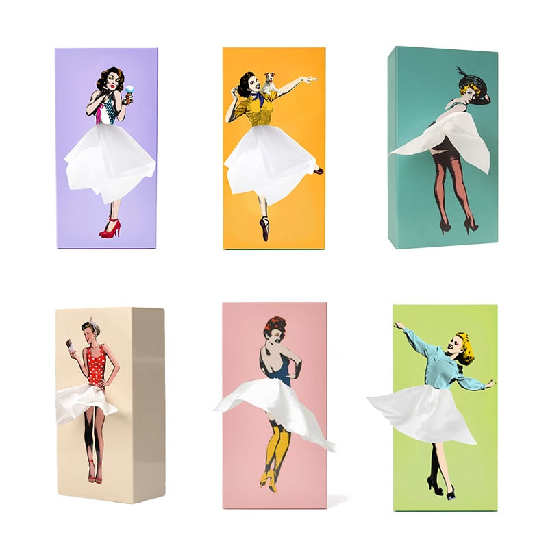 Creative Flying Skirt Tissue Box Cover - Whimsical Tissue Holder for Home Décor 3