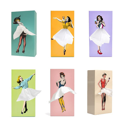 Creative Flying Skirt Tissue Box Cover - Whimsical Tissue Holder for Home Décor 3