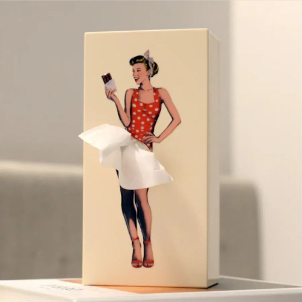 Creative Flying Skirt Tissue Box Cover - Whimsical Tissue Holder for Home Décor 4