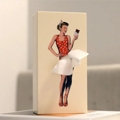 Creative Flying Skirt Tissue Box Cover - Whimsical Tissue Holder for Home Décor 4