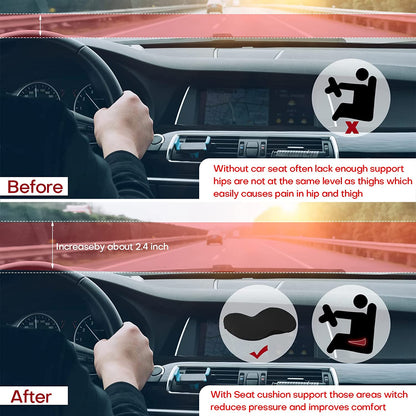 DRIVERLIFT - Ergonomic Car Seat Cushion for Height Boost & Comfort 7