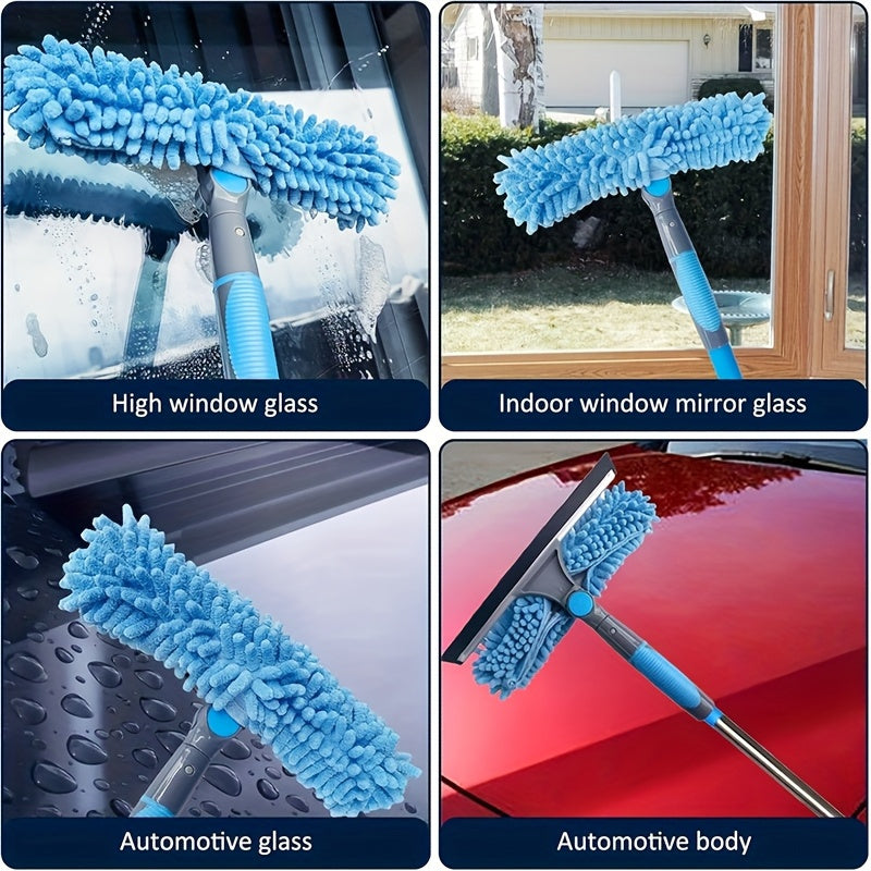 VIEWSHINE – 2-in-1 High Window Cleaning Kit with Extendable Pole & Squeegee