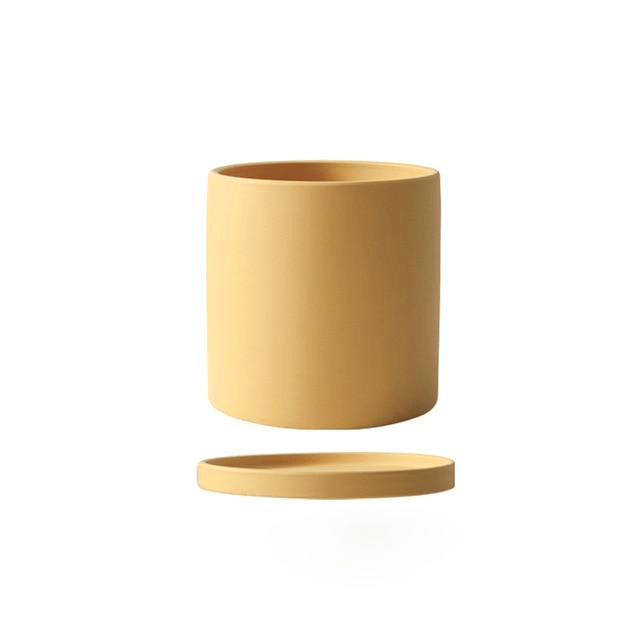 Elegant White Ceramic Flowerpot - Minimalist Design for Modern Home Décor 12