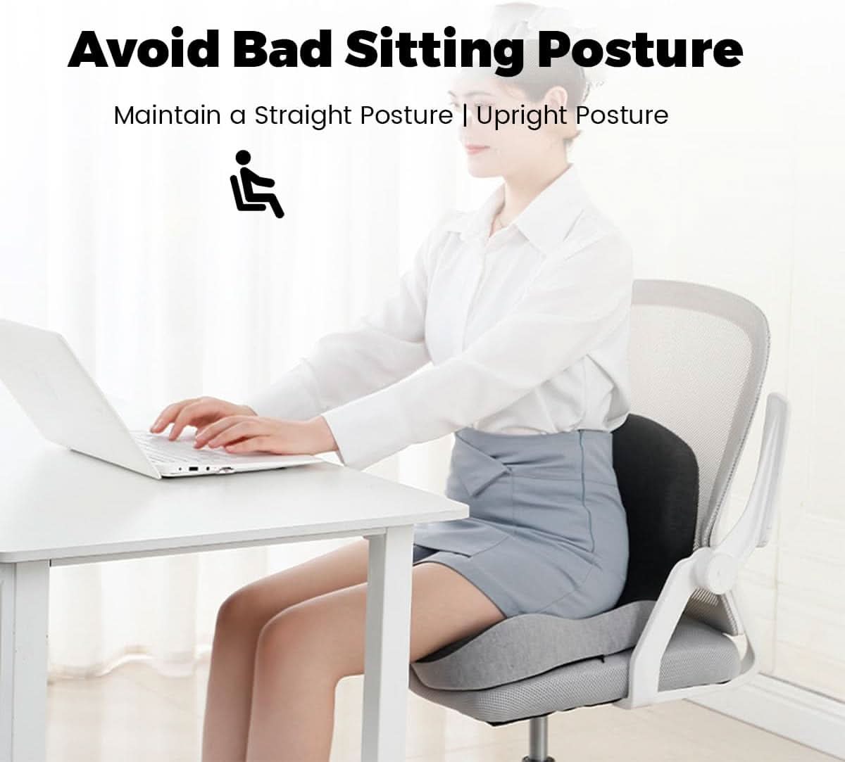 COMFISEAT – Premium memory foam cushion for posture & comfort