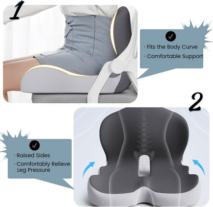 COMFISEAT – Premium memory foam cushion for posture & comfort