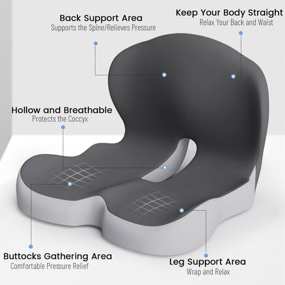 COMFISEAT – Premium memory foam cushion for posture & comfort