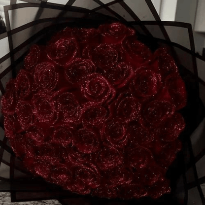 ROSEFLEUR – Artificial Glitter Rose Designed for Long-Lasting Elegance and Home Decor