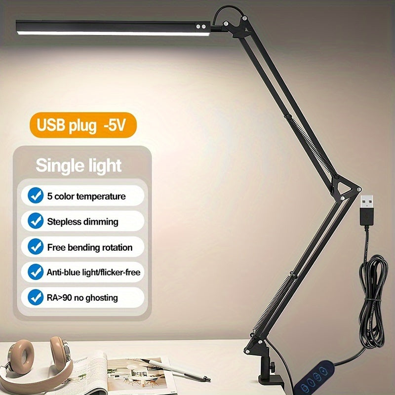 FlexiGlow - Adjustable Clip Lamp with 3 Color Temperatures & 10 Brightness Levels for Reading and Desk Use 8