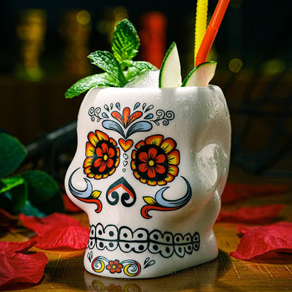 SKULLTIKI – Cocktail Glass – Artistic Ceramic Wine & Cocktail Cup