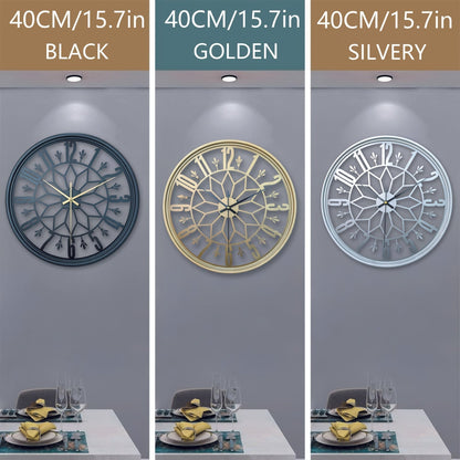Handcrafted Vintage Metal Wall Clock – Silent Non-Ticking Design 3