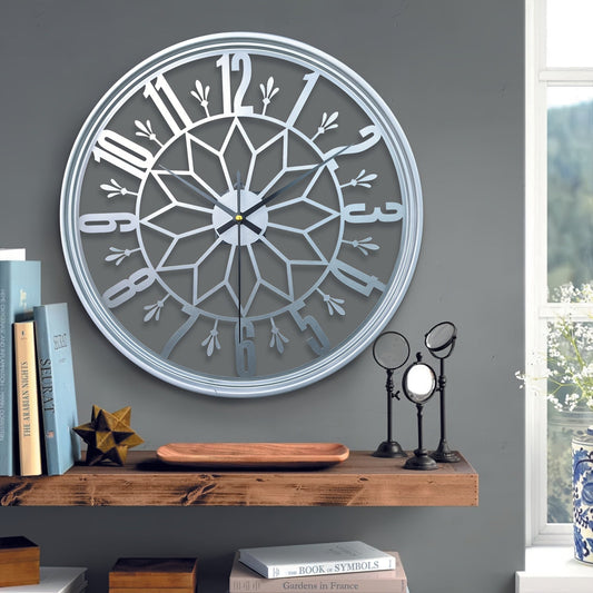 Handcrafted Vintage Metal Wall Clock – Silent Non-Ticking Design 7