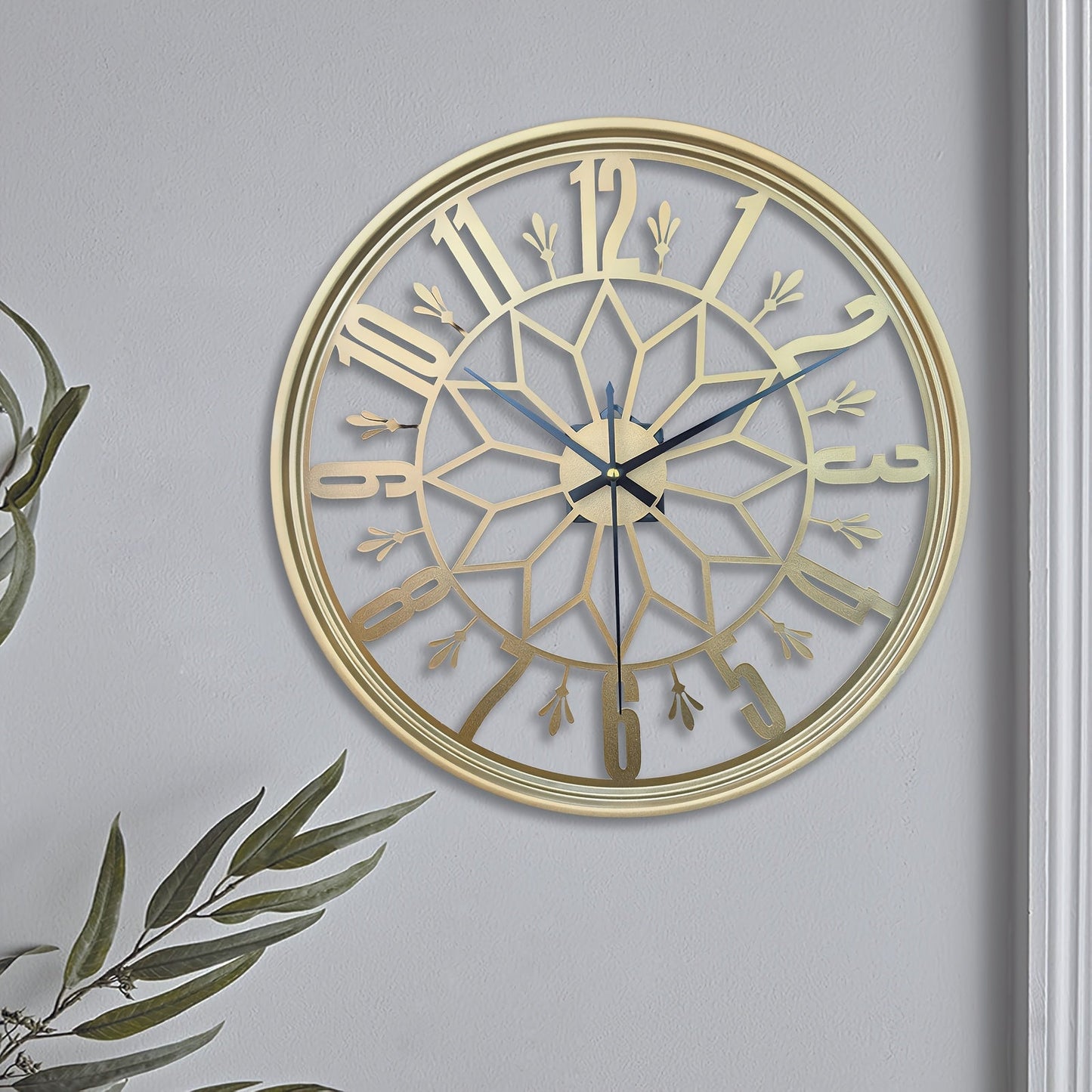 Handcrafted Vintage Metal Wall Clock – Silent Non-Ticking Design 8
