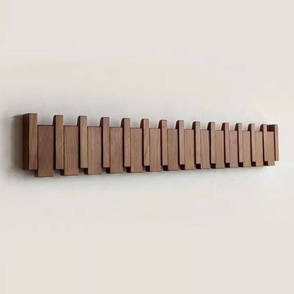 SONATAHOOK – Handcrafted Piano-Style Wall Coat Rack with Folding Hooks