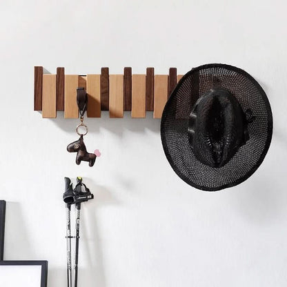 SONATAHOOK – Handcrafted Piano-Style Wall Coat Rack with Folding Hooks