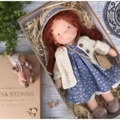 CALMDOLL – Handmade Waldorf Cotton Doll for Soft, Natural & Imaginative Play