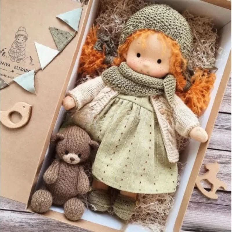CALMDOLL – Handmade Waldorf Cotton Doll for Soft, Natural & Imaginative Play