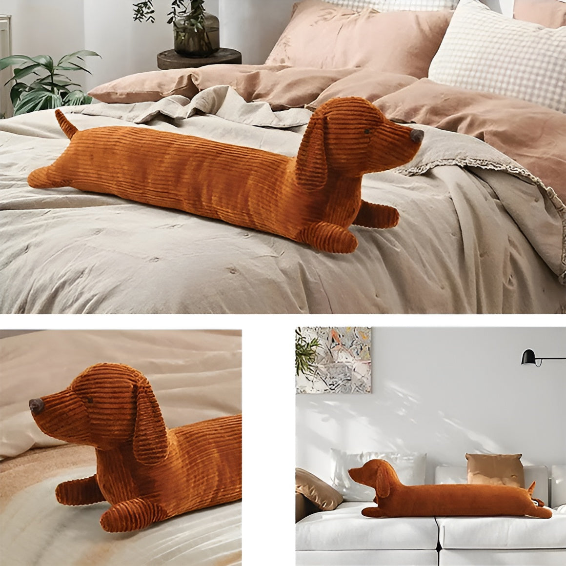 DOXIDREAM – Plush Dachshund Cushion for Cozy Relaxation