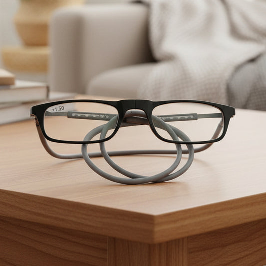 Innovative Magnetic Reading Glasses with Neck-Hanging Comfort Design 2