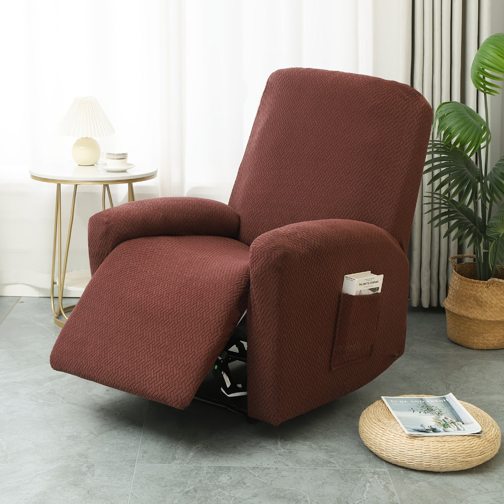 Juno - Fitted Recliner Chair Cover with Integrated Side Pocket 3