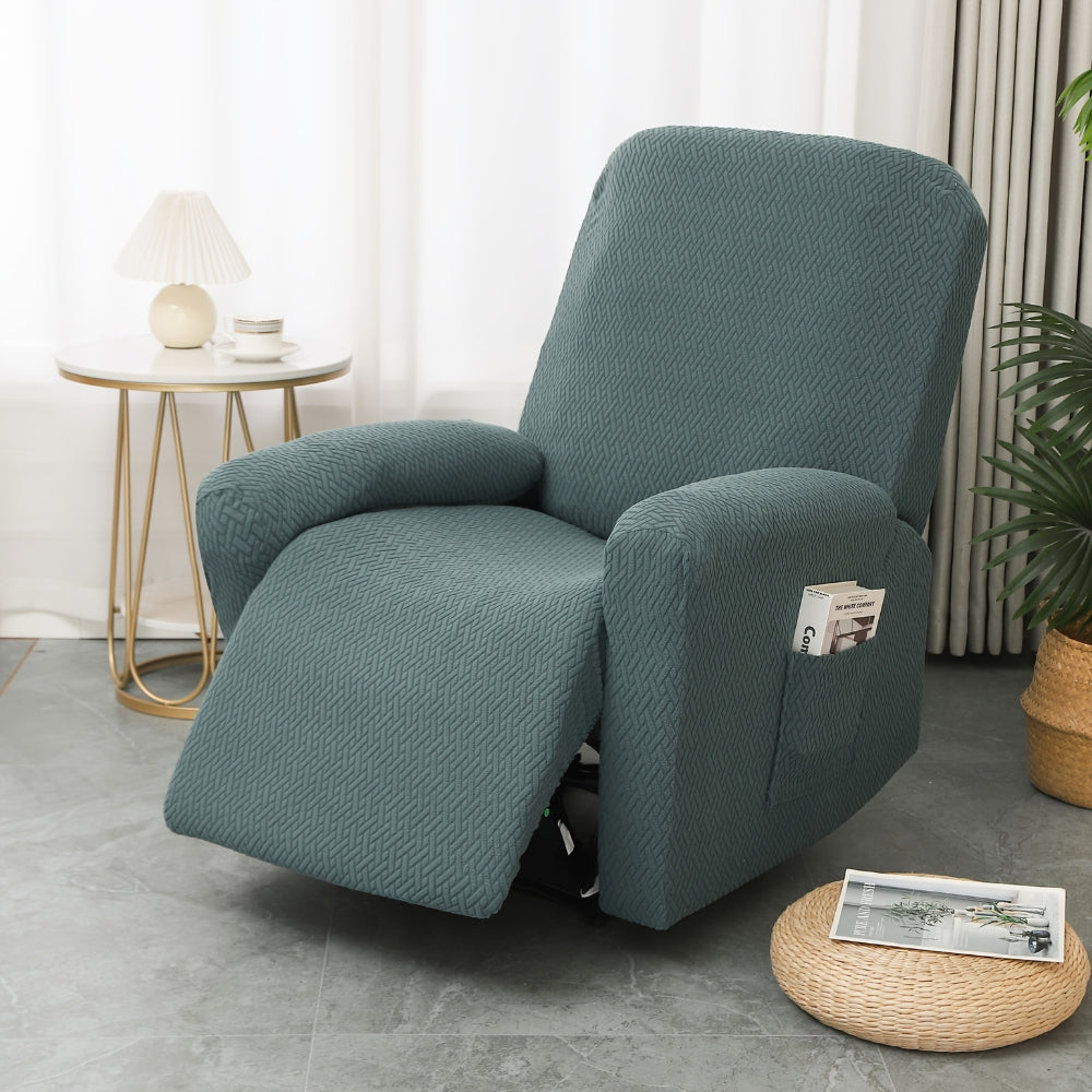 Juno - Fitted Recliner Chair Cover with Integrated Side Pocket 4