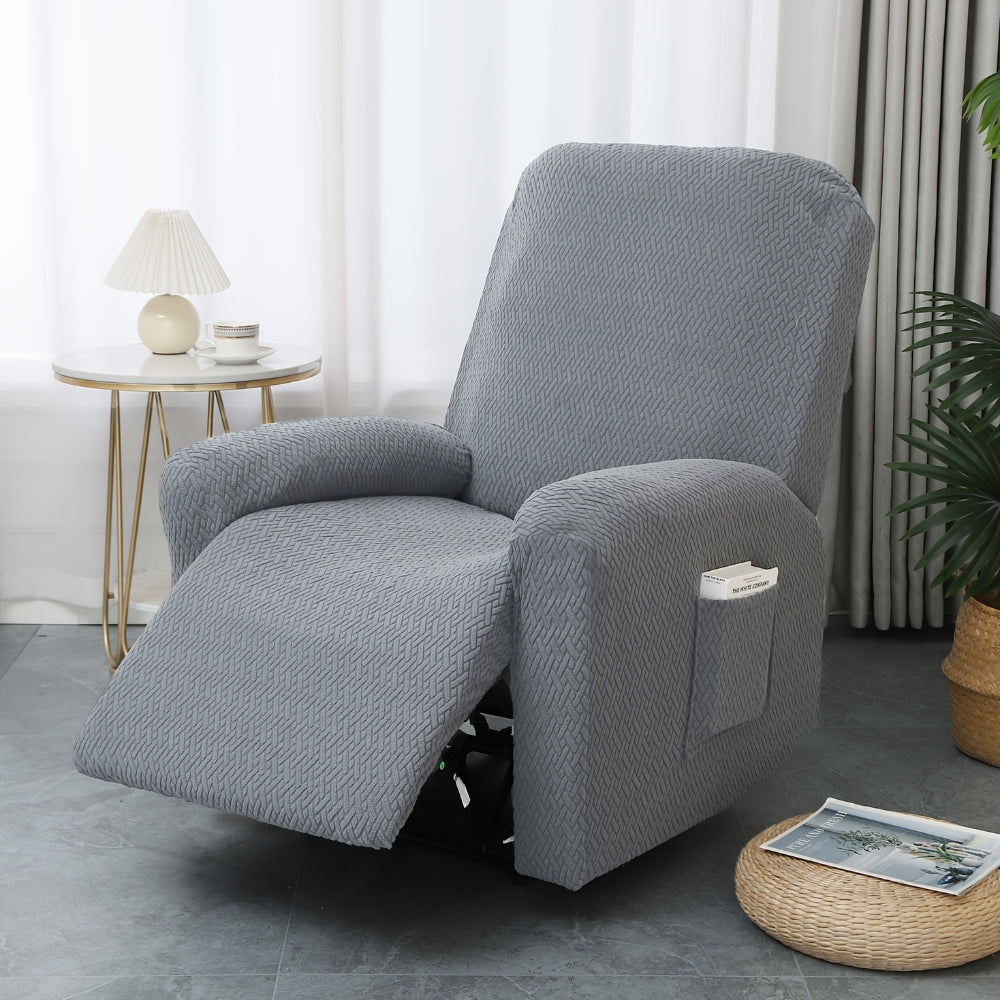 Juno - Fitted Recliner Chair Cover with Integrated Side Pocket 5