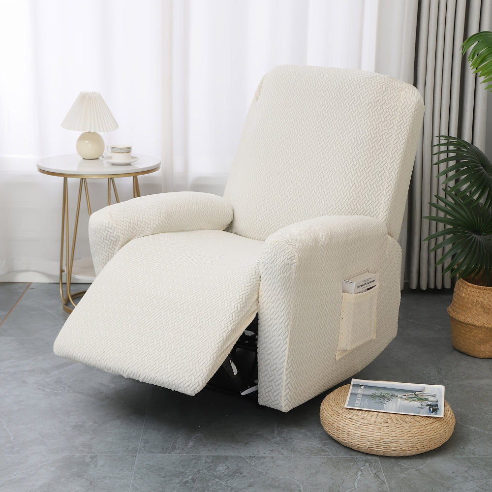 Juno - Fitted Recliner Chair Cover with Integrated Side Pocket 6