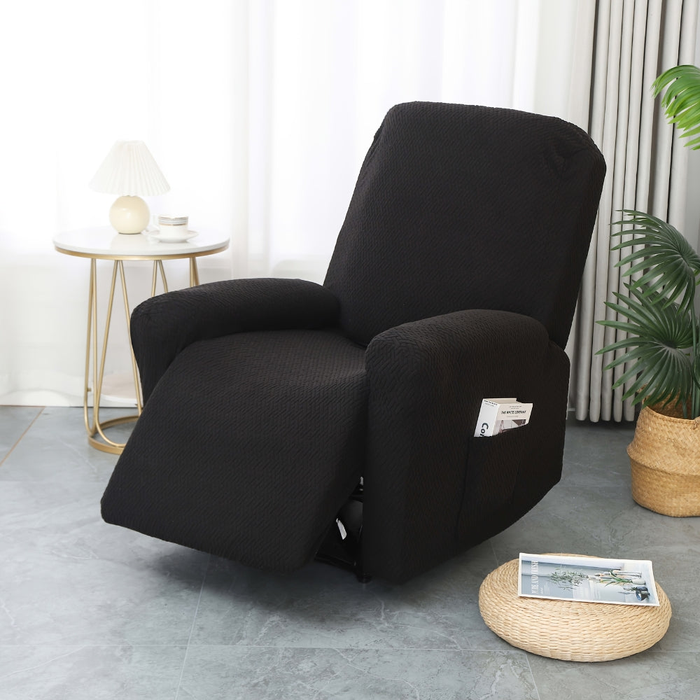 Juno - Fitted Recliner Chair Cover with Integrated Side Pocket 8