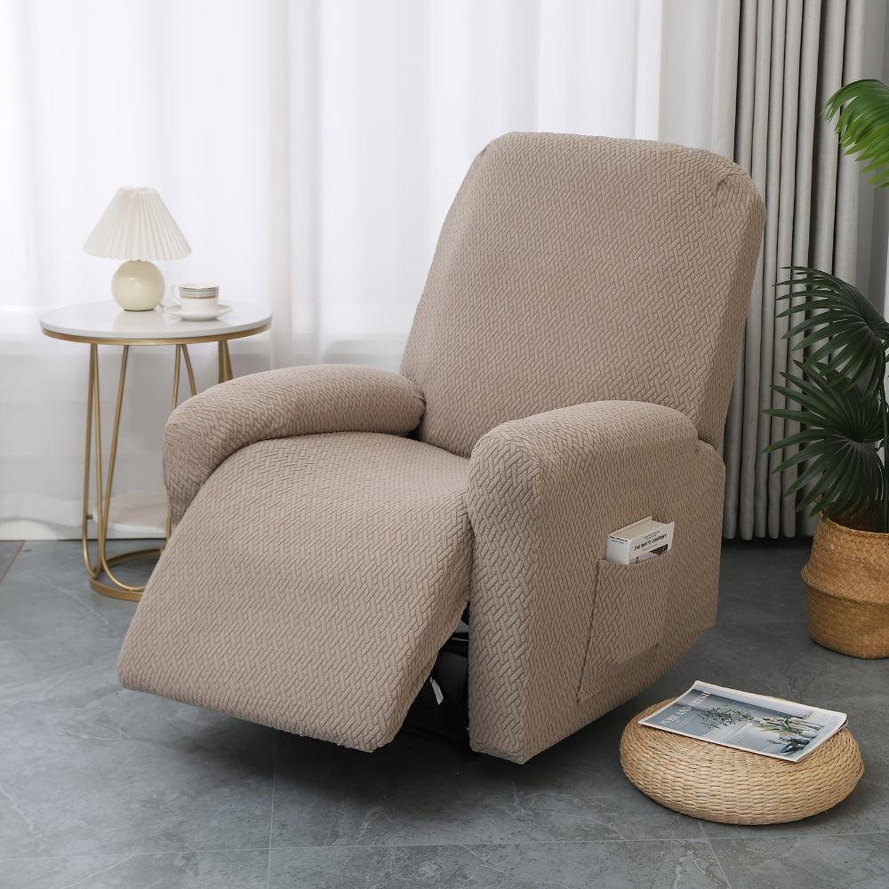 Juno - Fitted Recliner Chair Cover with Integrated Side Pocket 9