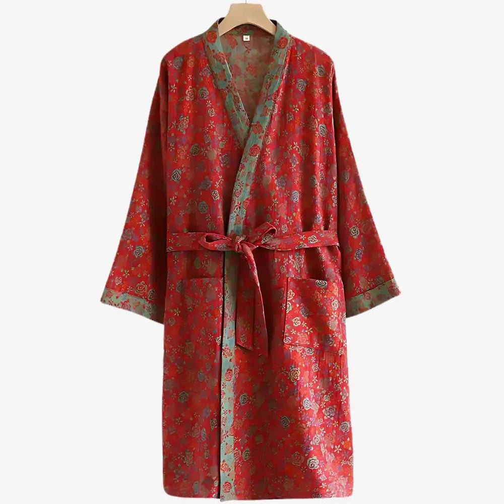 CALMROBE – Organic Cotton Kimono Bathrobe with Breathable Gauze Fabric