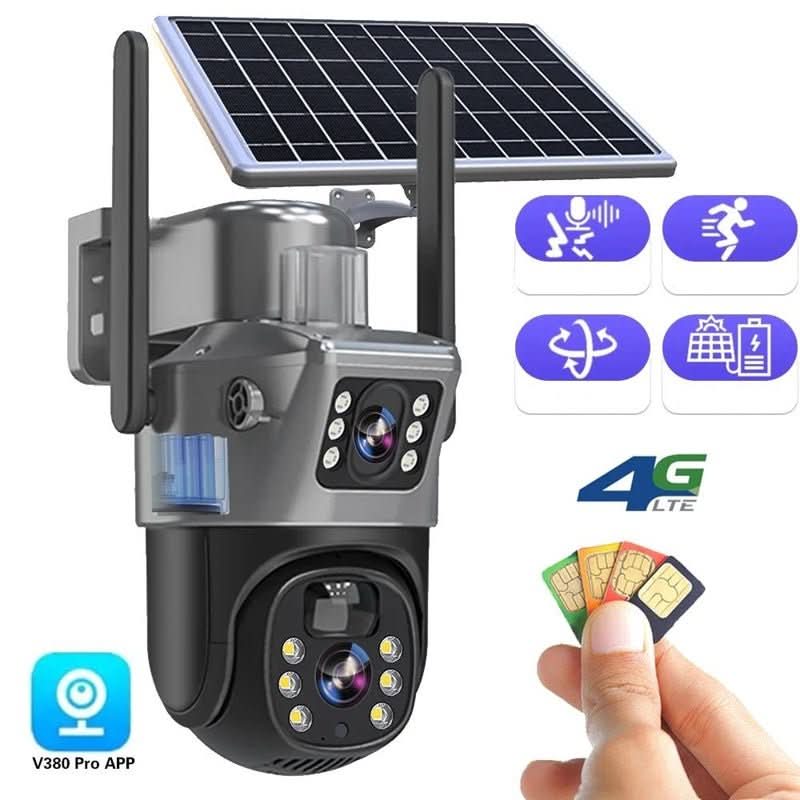SECUREVIEW – Wireless 4K security camera with solar panel & 360° coverage
