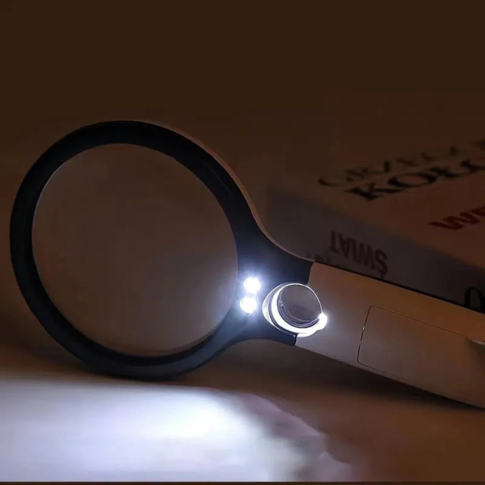 CLARISCOPE – 45x Handheld Magnifying Glass with LED Light for Precision Viewing