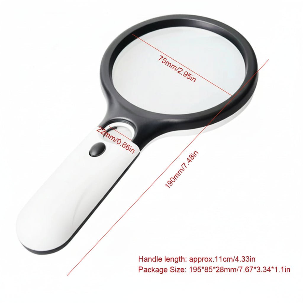 CLARISCOPE – 45x Handheld Magnifying Glass with LED Light for Precision Viewing