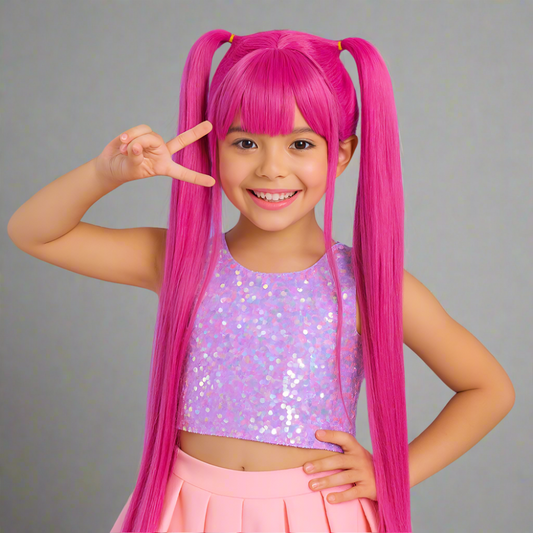 WIGLORA – Cosplay Party Wig Set for Costume Dress Up