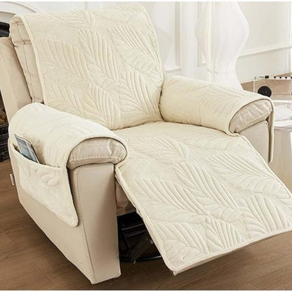 LeafGuard - Universal Leaf Pattern Recliner Cover for Chair Protection, Stretch Fit, Machine Washable 0