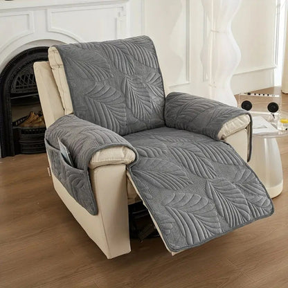 LeafGuard - Universal Leaf Pattern Recliner Cover for Chair Protection, Stretch Fit, Machine Washable 1