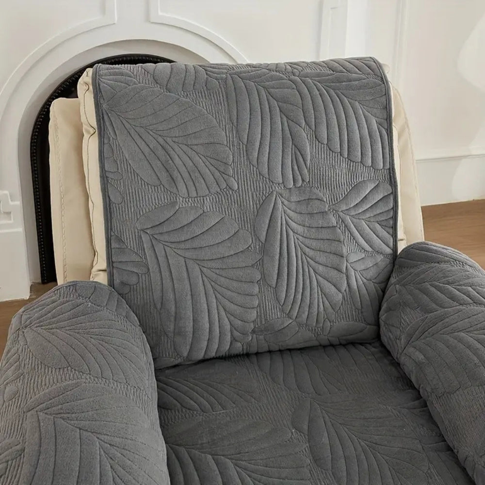 LeafGuard - Universal Leaf Pattern Recliner Cover for Chair Protection, Stretch Fit, Machine Washable 7