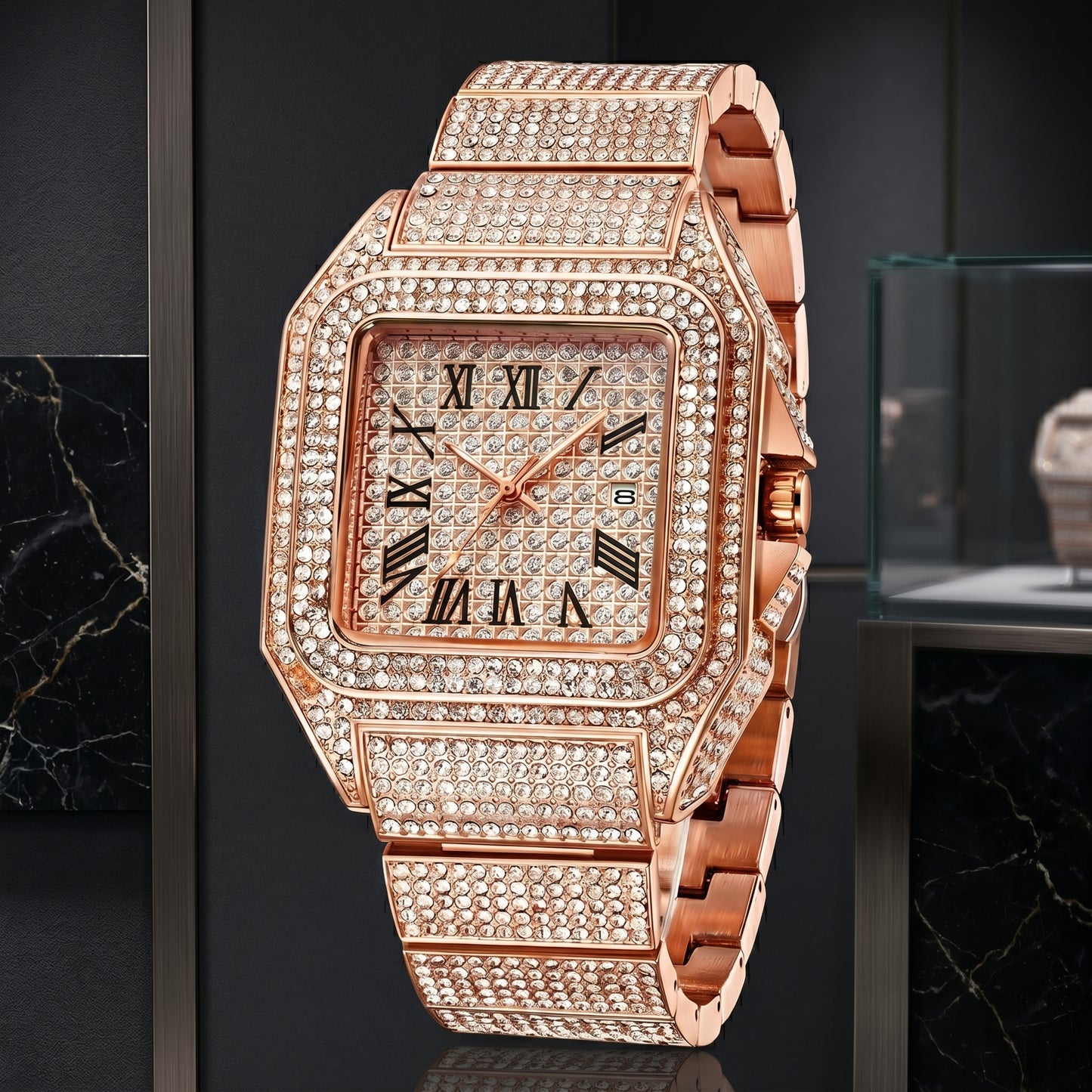 GLAMORA – Rhinestone Watch for Timeless Everyday Elegance