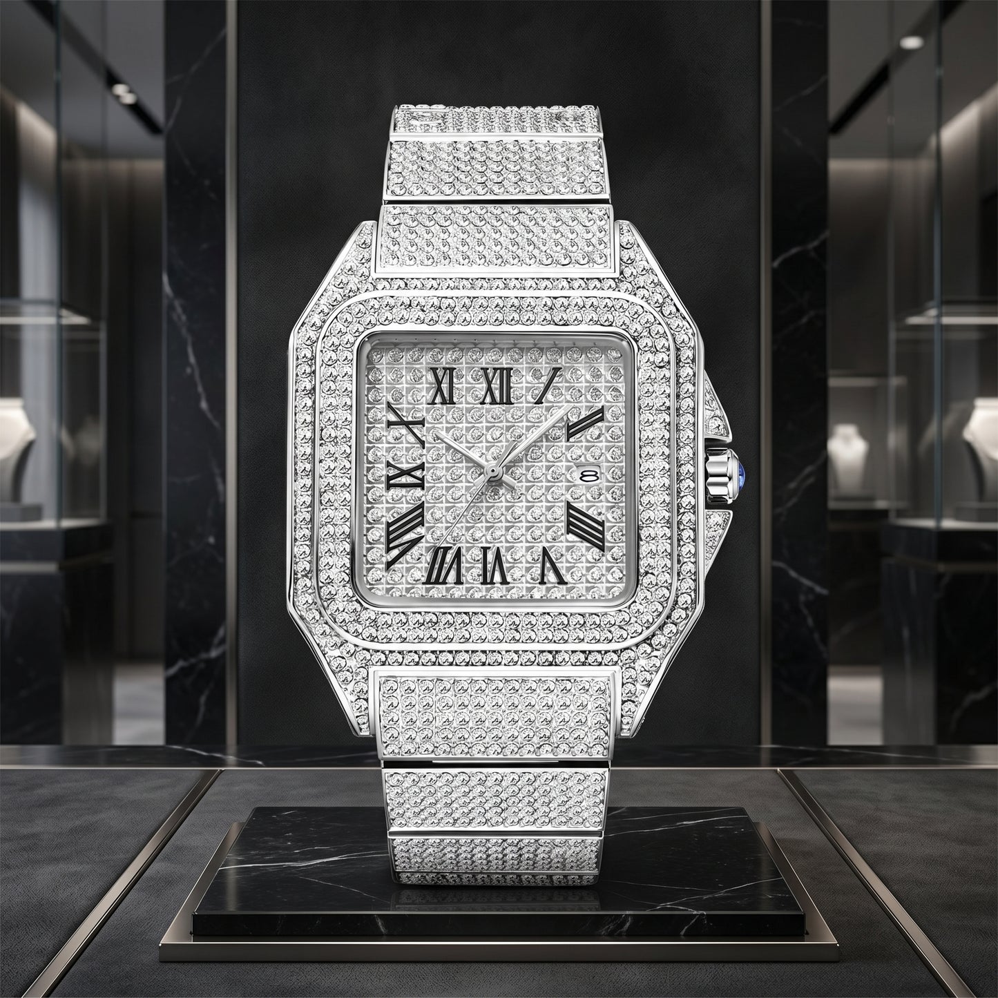 GLAMORA – Rhinestone Watch for Timeless Everyday Elegance