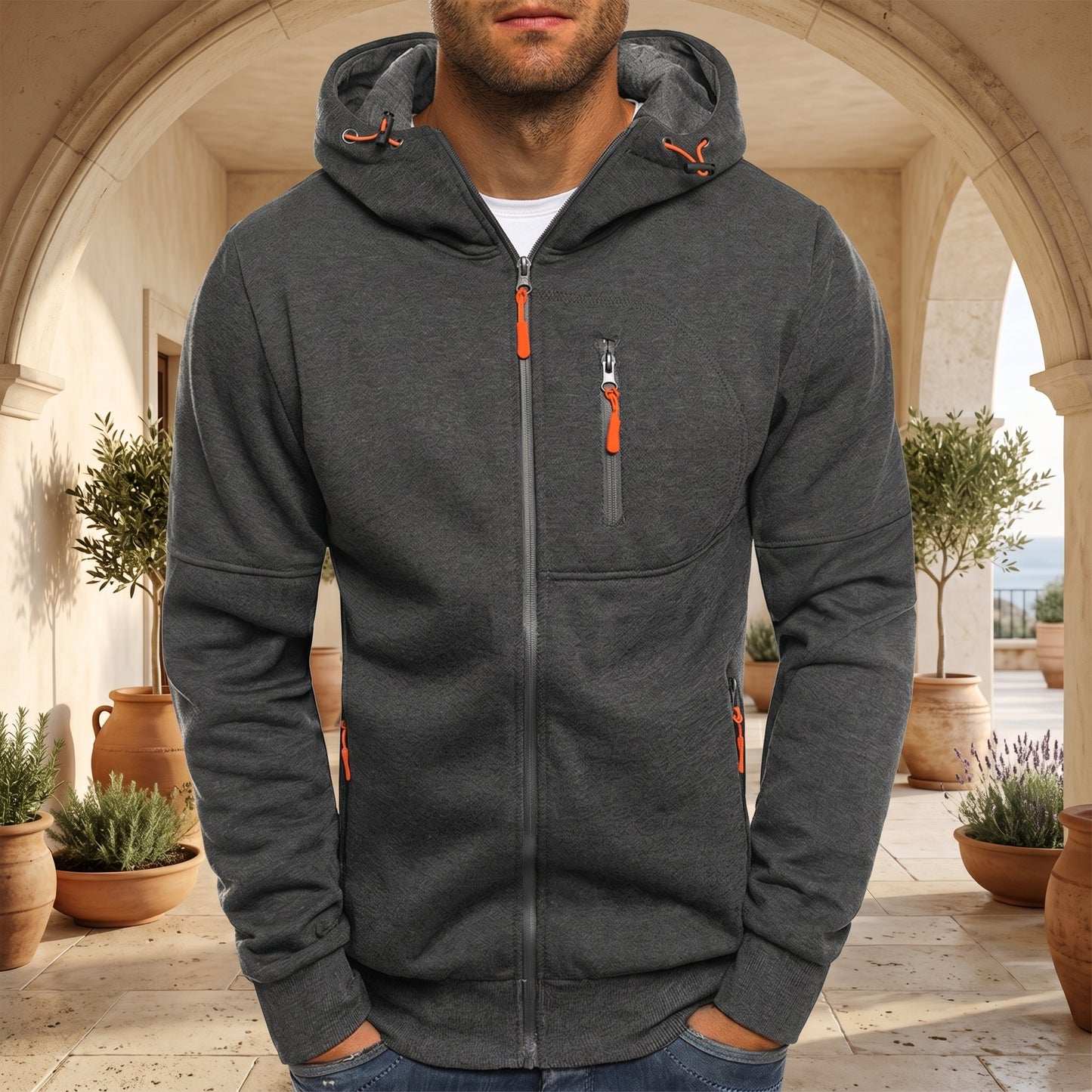 COZYTREK – Full-Zip Hoodie for Everyday Comfort and Active Wear