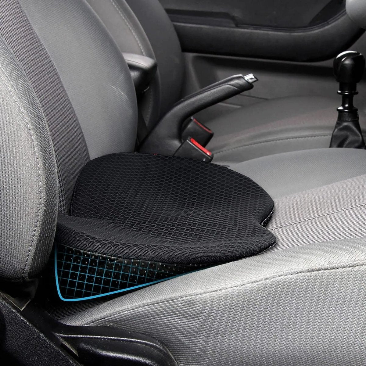 NervoLift - Ergonomic Memory Foam Car Seat Cushion for Sciatica Relief 0