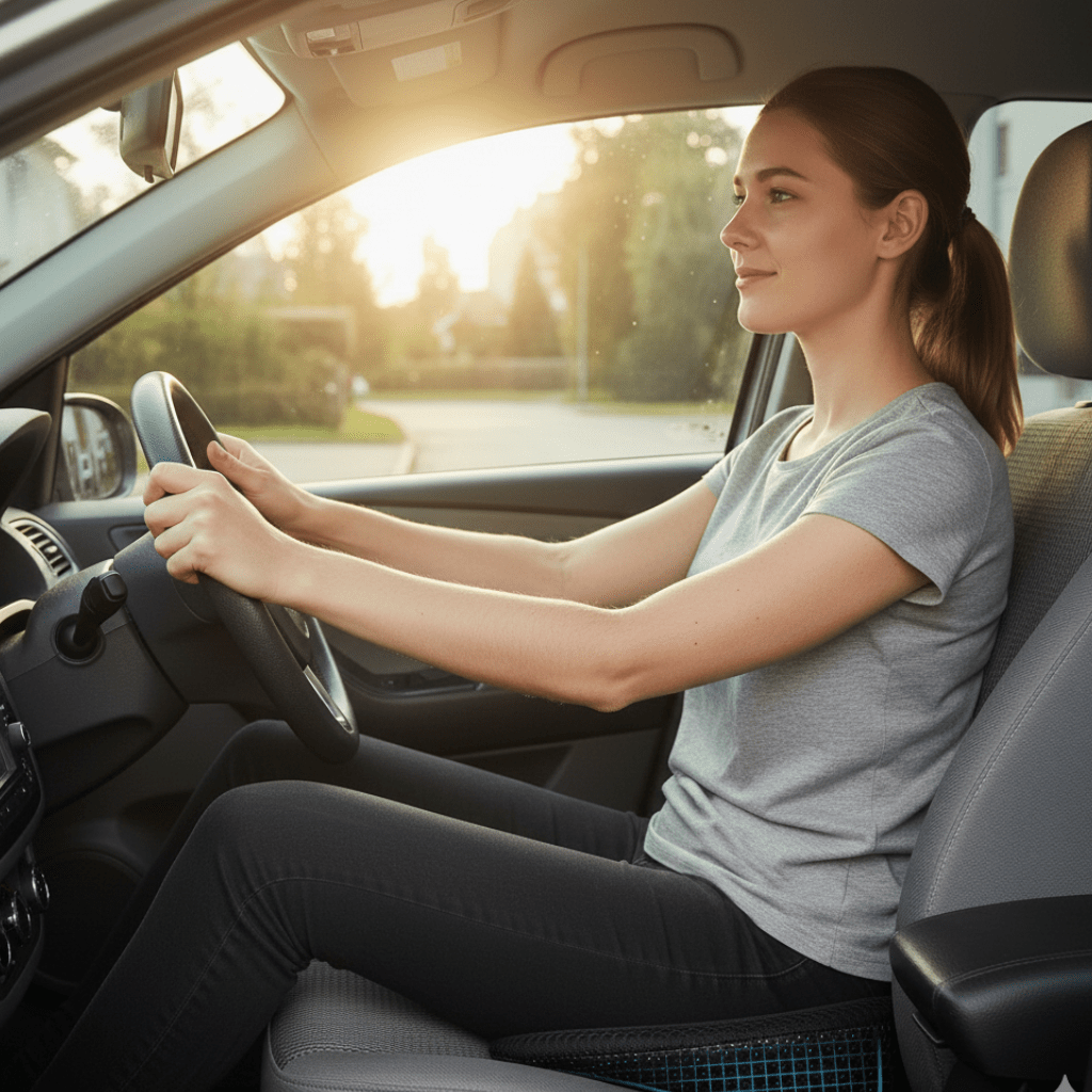 NervoLift - Ergonomic Memory Foam Car Seat Cushion for Sciatica Relief 1