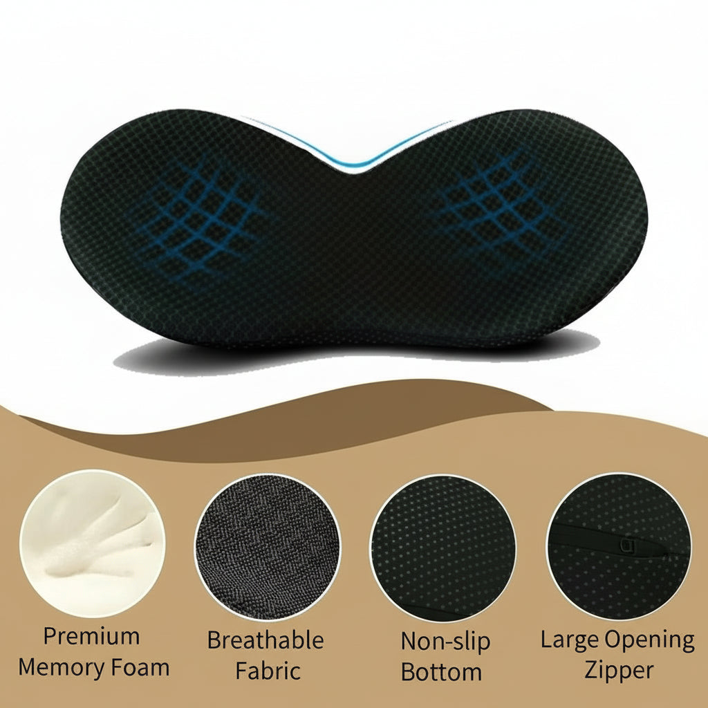 NervoLift - Ergonomic Memory Foam Car Seat Cushion for Sciatica Relief 3