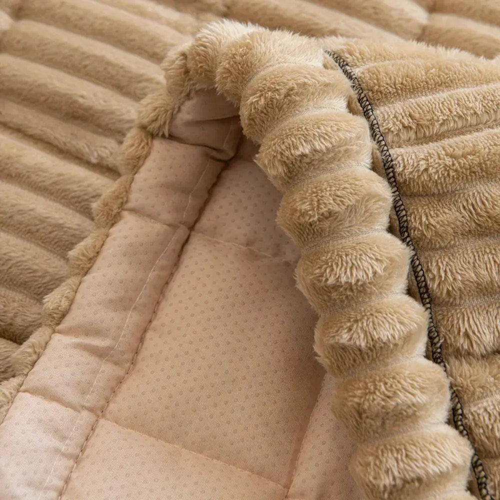 PLEATLIX – Elegant Sofa Cover with Textured Charm and Full Coverage