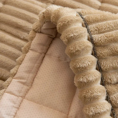 PLEATLIX – Elegant Sofa Cover with Textured Charm and Full Coverage