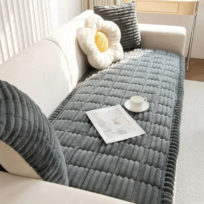 PLEATLIX – Elegant Sofa Cover with Textured Charm and Full Coverage
