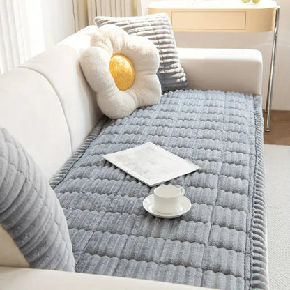 PLEATLIX – Elegant Sofa Cover with Textured Charm and Full Coverage