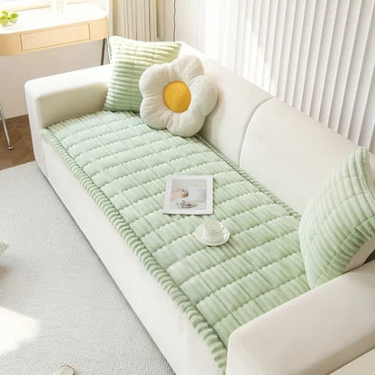 PLEATLIX – Elegant Sofa Cover with Textured Charm and Full Coverage