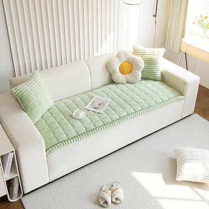 PLEATLIX – Elegant Sofa Cover with Textured Charm and Full Coverage